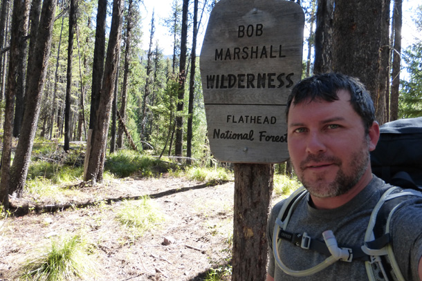 Crossing from the Great Bear Wilderness into the Bob Marshall Wilderness