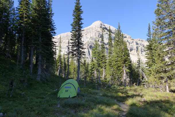 Campsite next to the Trilobite Lakes